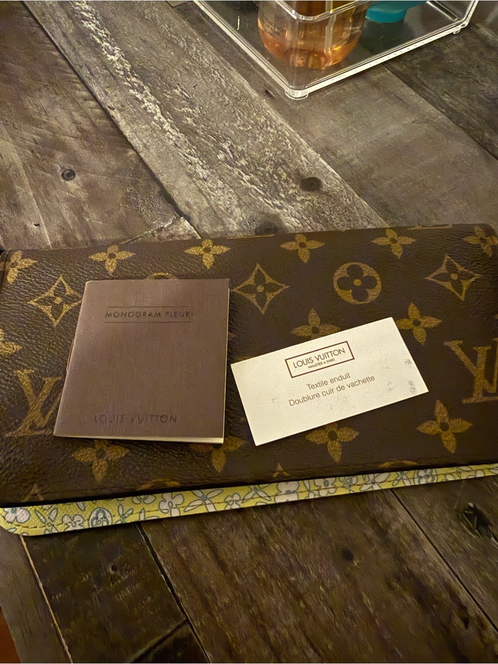 Louis Vuitton Monogram Zip Around Wallet with Yellow Trim
